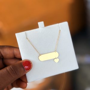 Engraved love necklace