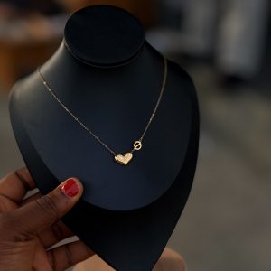 Steel love necklace