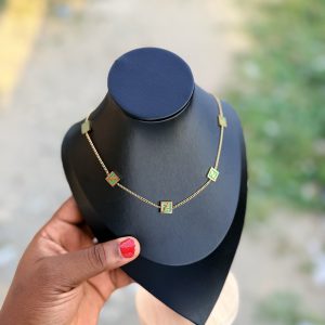 FF green steel necklace