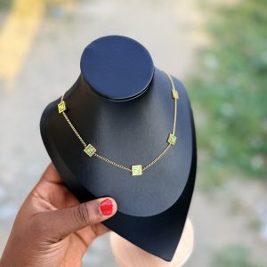 FF green steel necklace