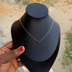 Red steel necklace