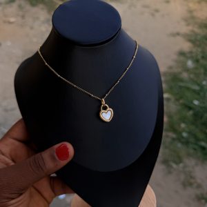 White steel necklace