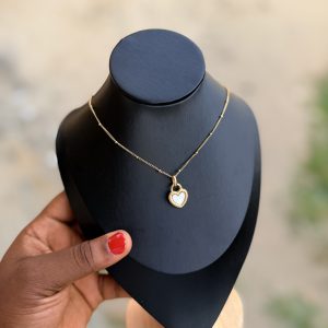 White steel necklace