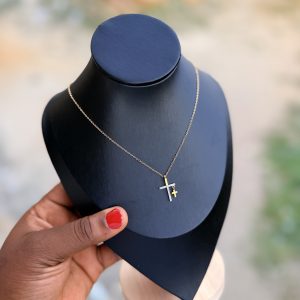 Cross steel necklace