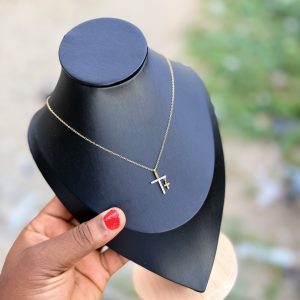 Cross steel necklace