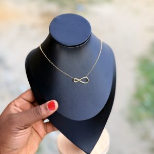 Infinity steel necklace