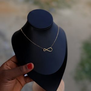 Infinity steel necklace