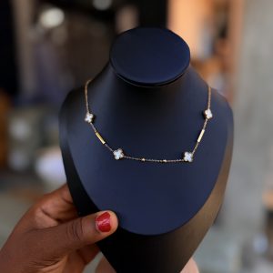 White VCA steel necklace