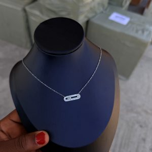 Silver Dior steel necklace