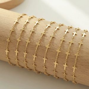 Cross steel bracelet