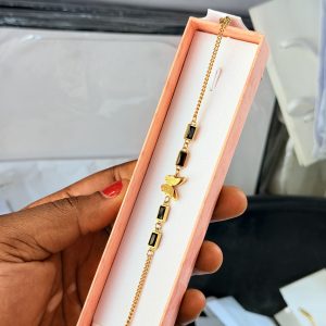 Butterfly black steel bracelet