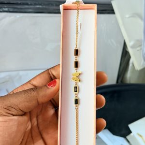 Butterfly black steel bracelet