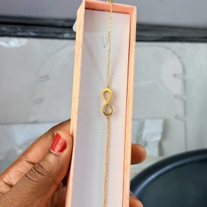 Stoned infinity steel bracelet