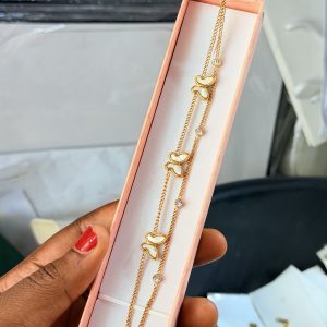 Butterfly white steel bracelet