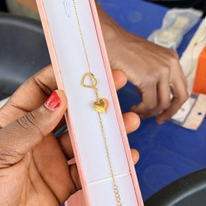 Love dropping steel bracelet