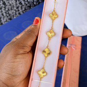 Gold VCA steel bracelet