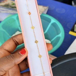 Stoned steel bracelet