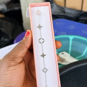 Silver lv steel bracelet