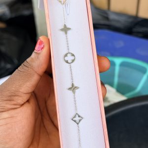 Silver lv steel bracelet