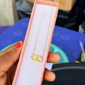 Channel steel necklace