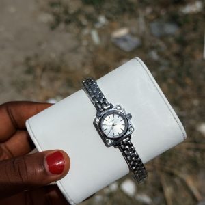 Labaoli square silver watch with box