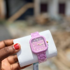Labaoli pink ceramic watch with box