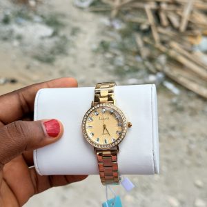 Labaoli gold stoned watch with box