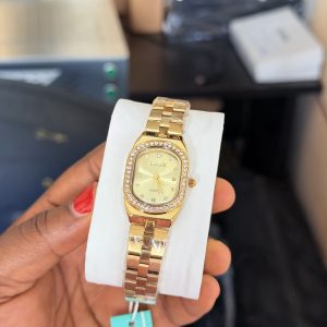 Labaoli stoned gold watch with box