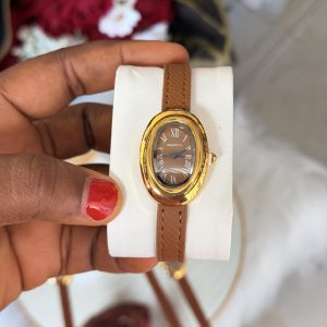 Rebirth Brown leather watch with box