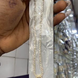 Gold stone tennis bracelet