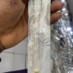 Gold stone tennis bracelet