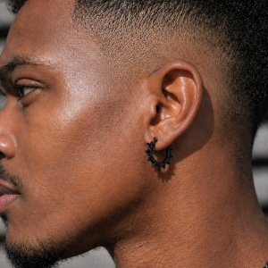 Xuping black hoop earrings