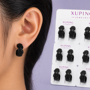 Xuping black x earrings