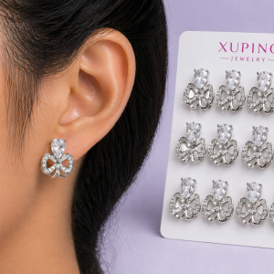 Xuping bow tie stud earrings