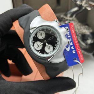 Black white Oakley rubber strap watch