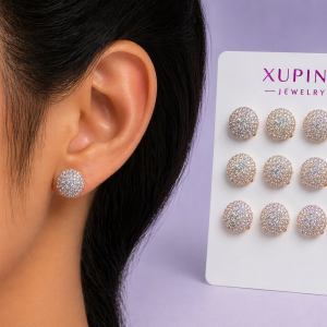 Xuping stoned stud earrings