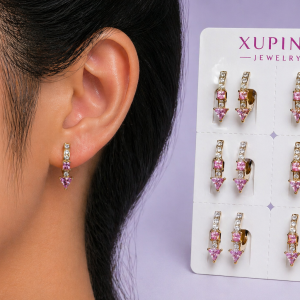 Xuping silver hoop earrings