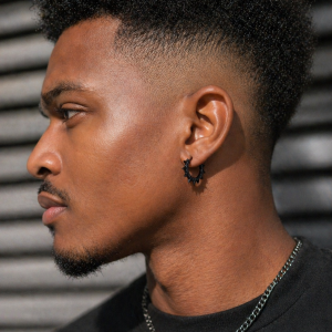 Xuping black hoop earrings