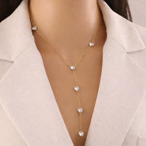 White love dropping necklace