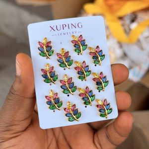 Xuping multicolor leaf earrings