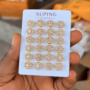 Xuping purple crystal earrings