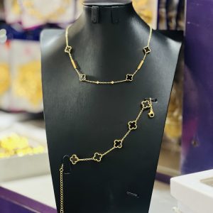 Black steel vca bracelet combo