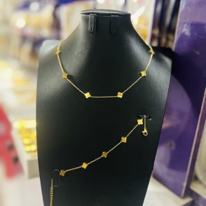 V steel necklace combo