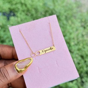 Engraved infinity necklace 003
