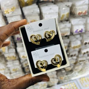 Open love earrings