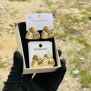 Triangle stripes earrings