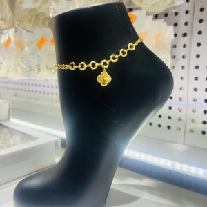 Flower circle anklet
