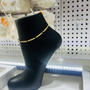 Black gold bead anklet