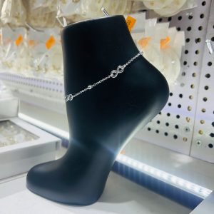 Infinite silver anklet