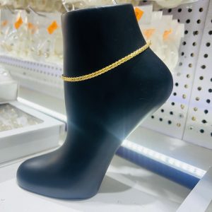 Blink gold anklet
